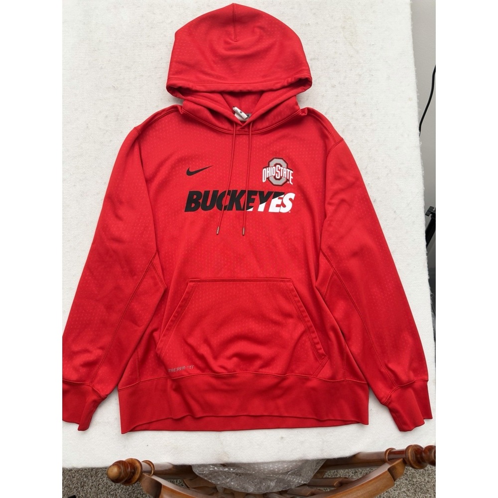 Ohio State Buckeyes Nike Therma Dri-Fit Hoodie Men's XL Red Team Issued